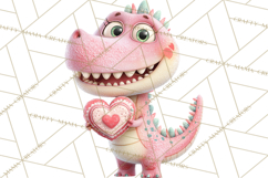 Valentine Dinosaur Clipart PNG Cute Dino Valentine Printable Product Image 3