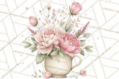 Tea Party Dreams PNG, Girly Pastel Desserts Teacups Clipart Product Image 3