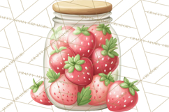 Strawberry Clipart, Kitchen Objects with Strawberries Png Product Image 3