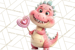 Valentine Dinosaur Clipart PNG Cute Dino Valentine Printable Product Image 4