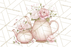 Tea Party Dreams PNG, Girly Pastel Desserts Teacups Clipart Product Image 2