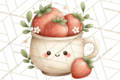 Strawberry Clipart, Kitchen Objects with Strawberries Png Product Image 3
