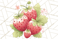 Strawberry Clipart, Kitchen Objects with Strawberries Png Product Image 4