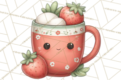 Strawberry Clipart, Kitchen Objects with Strawberries Png Product Image 5