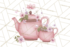 Tea Party Dreams PNG, Girly Pastel Desserts Teacups Clipart Product Image 5