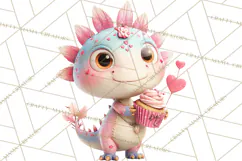 Valentine Dinosaur Clipart PNG Cute Dino Valentine Printable Product Image 2