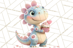 Valentine Dinosaur Clipart PNG Cute Dino Valentine Printable Product Image 3