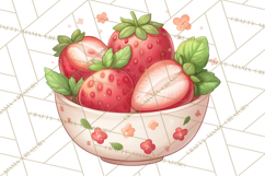 Strawberry Clipart, Kitchen Objects with Strawberries Png Product Image 3