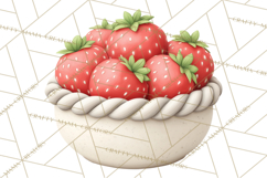 Strawberry Clipart, Kitchen Objects with Strawberries Png Product Image 4