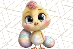 Quirky Easter Chicks Clipart, Cute Cartoon Chicks Pastel Png Product Image 4