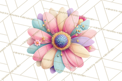 Pastel Retro 90s PNG, Cute Aesthetic Clipart, Checkerboard Product Image 5