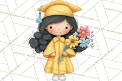 Kids Graduation Clipart PNG, Preschool Kindergarten Kids Product Image 5
