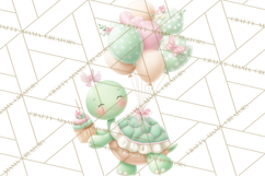Pastel Birthday Clipart, Cute Party Animals PNG Product Image 5