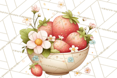 Strawberry Clipart, Kitchen Objects with Strawberries Png Product Image 5