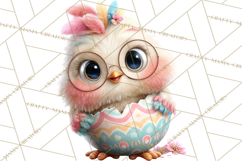 Quirky Easter Chicks Clipart, Cute Cartoon Chicks Pastel Png Product Image 5