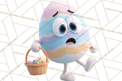 Cute Easter Egg Characters PNG, Adorable Spring Egg Clipart Product Image 2