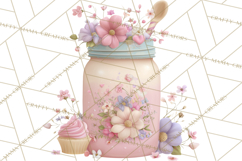 Sweet Treats Bakery Clipart, Pastel Dessert Clip Art Png Product Image 4