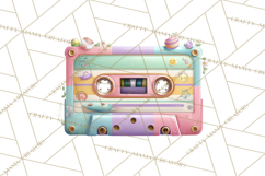 Pastel Retro 90s PNG, Cute Aesthetic Clipart, Checkerboard Product Image 4