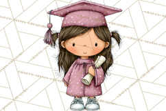 Kids Graduation Clipart PNG, Preschool Kindergarten Kids Product Image 3