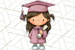 Kids Graduation Clipart PNG, Preschool Kindergarten Kids Product Image 3