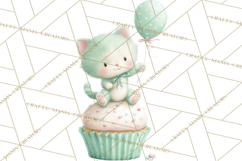 Pastel Birthday Clipart, Cute Party Animals PNG Product Image 3