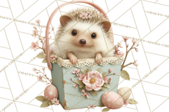 Easter Woodland Animals Clipart, Cute Fox Squirrel Png Product Image 2