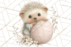 Easter Woodland Animals Clipart, Cute Fox Squirrel Png Product Image 4