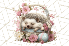 Easter Woodland Animals Clipart, Cute Fox Squirrel Png Product Image 2