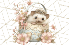 Easter Woodland Animals Clipart, Cute Fox Squirrel Png Product Image 3