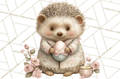 Easter Woodland Animals Clipart, Cute Fox Squirrel Png Product Image 5
