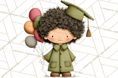 Kids Graduation Clipart PNG, Preschool Kindergarten Kids Product Image 4