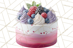 Birthday Cake Clipart, Tiered Cake PNG, Drip Cake PNG Product Image 4