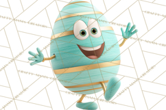Cute Easter Egg Characters PNG, Adorable Spring Egg Clipart Product Image 4