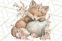 Easter Woodland Animals Clipart, Cute Fox Squirrel Png Product Image 3