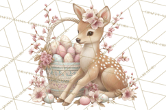 Easter Woodland Animals Clipart, Cute Fox Squirrel Png Product Image 3