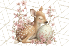 Easter Woodland Animals Clipart, Cute Fox Squirrel Png Product Image 4