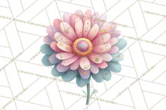 Pastel Retro 90s PNG, Cute Aesthetic Clipart, Checkerboard Product Image 5