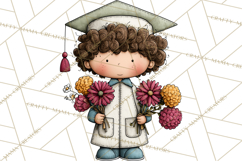 Kids Graduation Clipart PNG, Preschool Kindergarten Kids Product Image 5