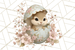 Easter Woodland Animals Clipart, Cute Fox Squirrel Png Product Image 2
