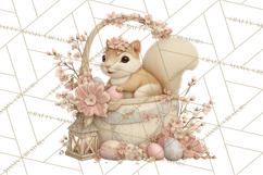 Easter Woodland Animals Clipart, Cute Fox Squirrel Png Product Image 4