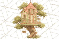Whimsical Trees Clipart, Woodland Forest PNG, Wooden Png Product Image 2