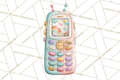 Pastel Retro 90s PNG, Cute Aesthetic Clipart, Checkerboard Product Image 2