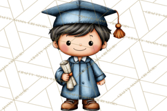 Kids Graduation Clipart PNG, Preschool Kindergarten Kids Product Image 2
