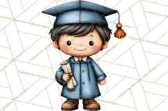 Kids Graduation Clipart PNG, Preschool Kindergarten Kids Product Image 2