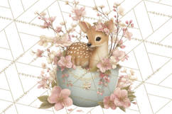 Easter Woodland Animals Clipart, Cute Fox Squirrel Png Product Image 3
