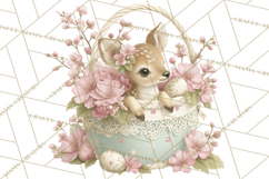 Easter Woodland Animals Clipart, Cute Fox Squirrel Png Product Image 4