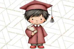Kids Graduation Clipart PNG, Preschool Kindergarten Kids Product Image 3