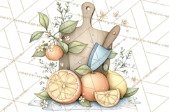 Citrus Kitchen Cottagecore PNG, Rustic Citrus Clipart, Lemon Product Image 3