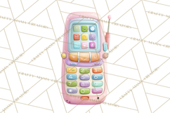 Pastel Retro 90s PNG, Cute Aesthetic Clipart, Checkerboard Product Image 3
