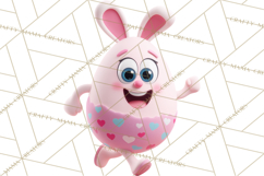 Cute Easter Egg Characters PNG, Adorable Spring Egg Clipart Product Image 3